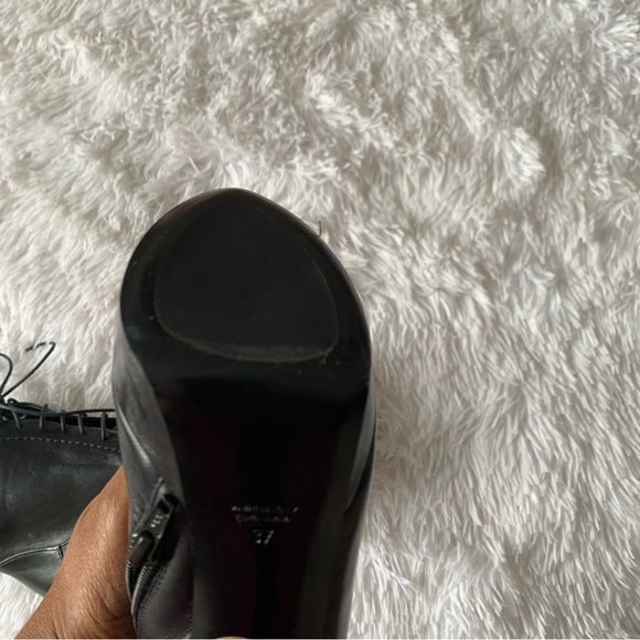 JAY ADONI BLACK PLATFORM BOOTS - Picture 9 of 9